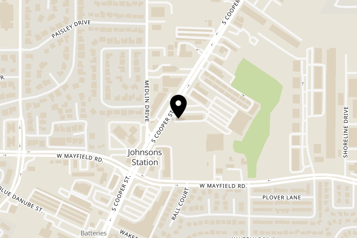 Map showing the location of Guanataco Guanataco Arlington on 3151 S Cooper St Ste 108 in Arlington